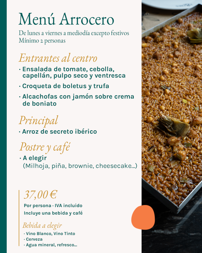 menu arrocero alicante